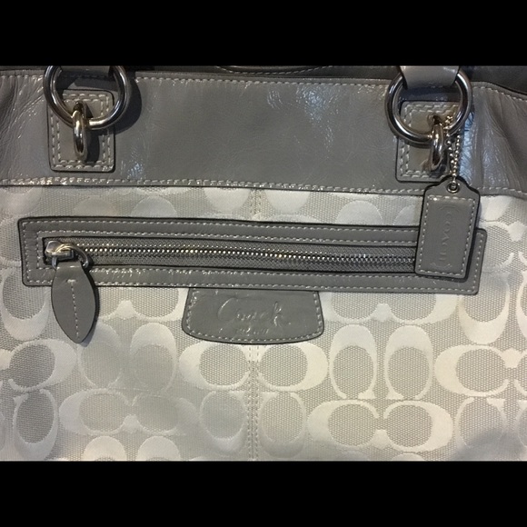 Coach Grey Penelope Signature Purse/Tote - Picture 5 of 7